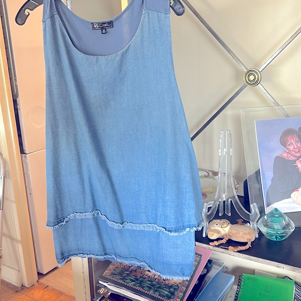 Sleeveless denim shirt